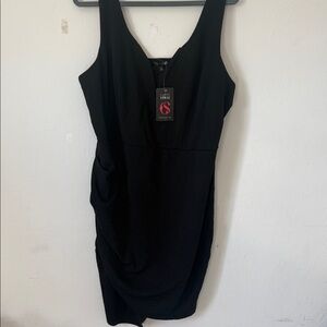 Elegant Black Midi Dress Plus Size 4X By Curvy Sense Perfect date night dress